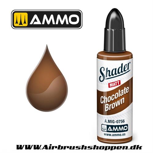 AMIG 0756  CHOCOLATE BROWN - SHADER MATT - 10 ML